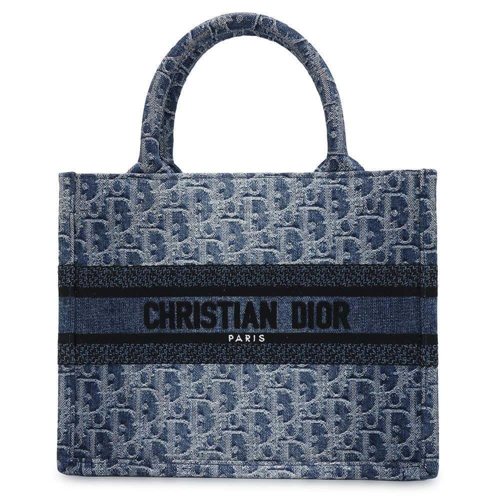 Dior Tote Bag Oblique Jacquard Book Denim Trotter Christian